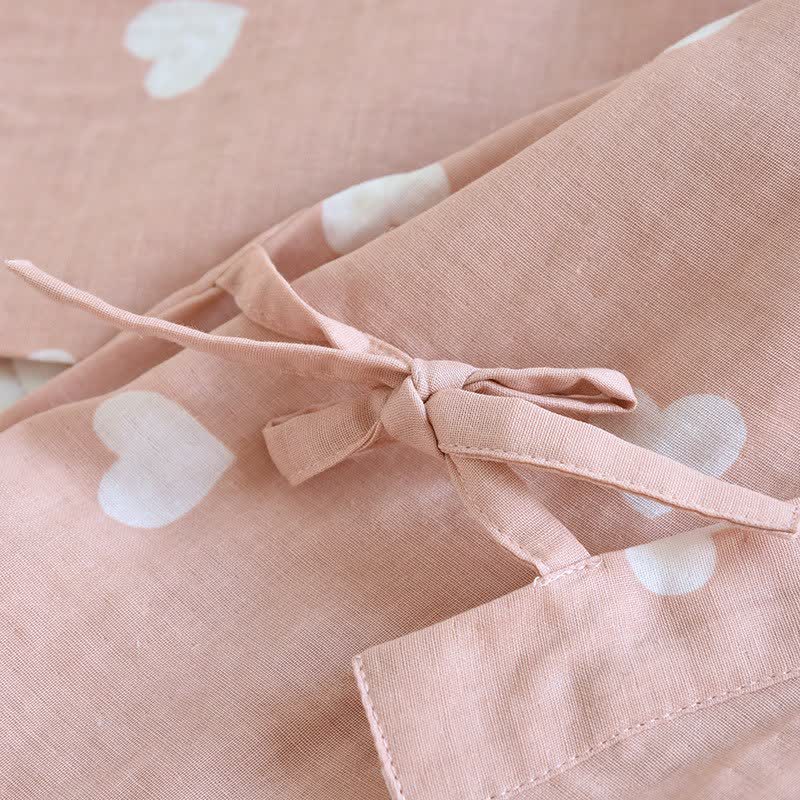 Heart Cotton Gauze Kimono Bathrobe - image 6