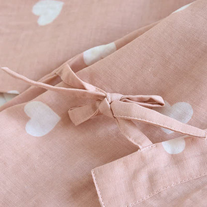 Heart Cotton Gauze Kimono Bathrobe - image 6