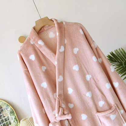 Couples Matching Heart Plush Kimono Robe - image 5