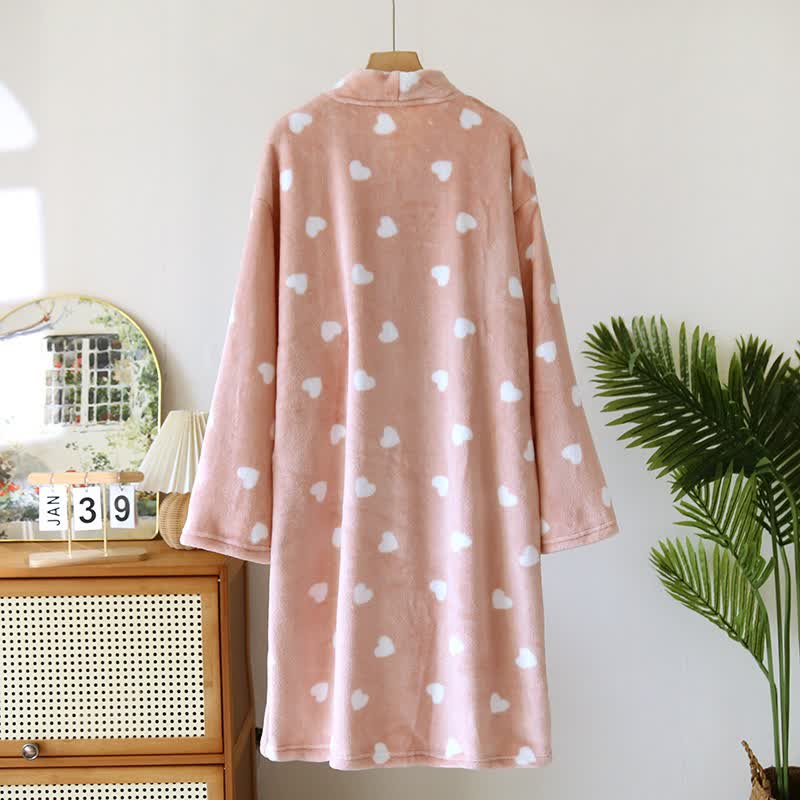 Couples Matching Heart Plush Kimono Robe - image 4