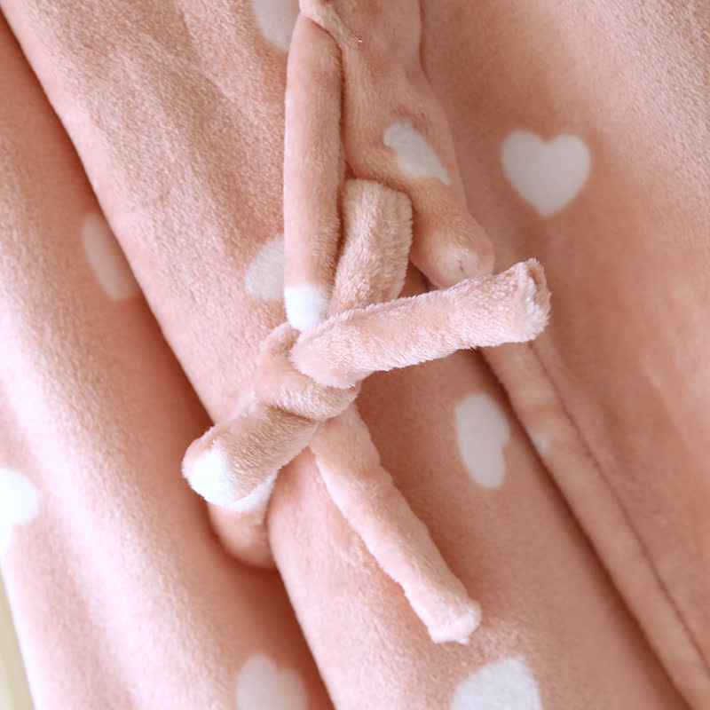 Couples Matching Heart Plush Kimono Robe - image 9