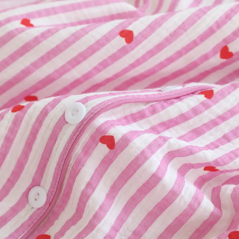 Stripe Heart Cotton Gauze Pajama Set - image 12