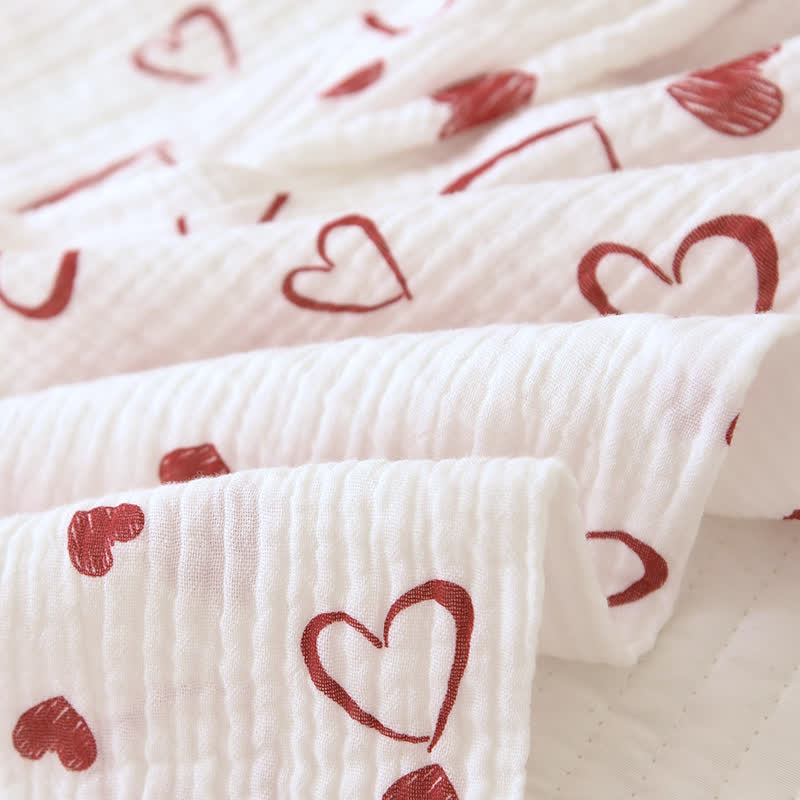 Heart Doodle Cotton Gauze Pajama Set - image 11