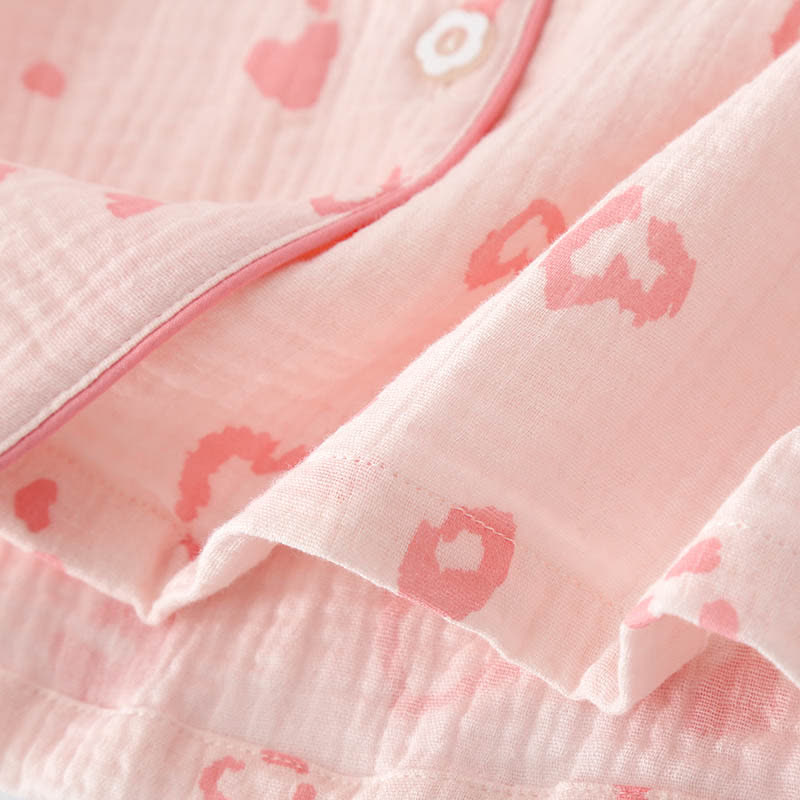 Heart Leopard Print Cotton Pajama Set - image 8