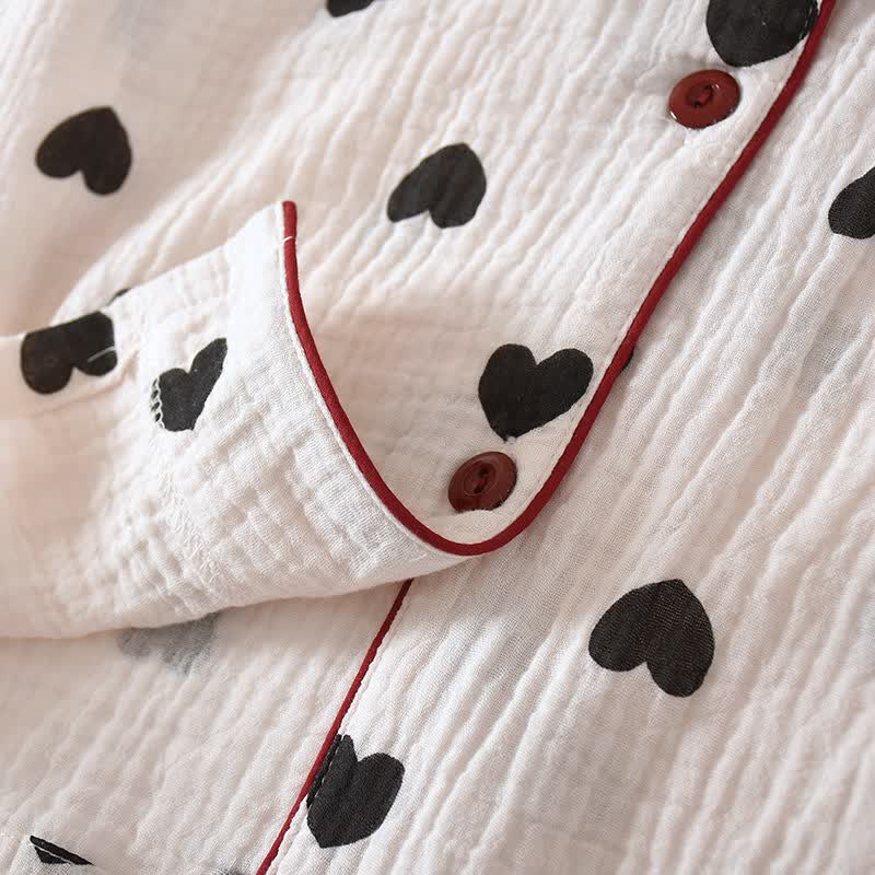 Black Heart Pure Cotton Pajama Set - image 7