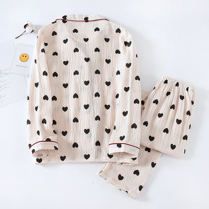 Black Heart Pure Cotton Pajama Set - image 1