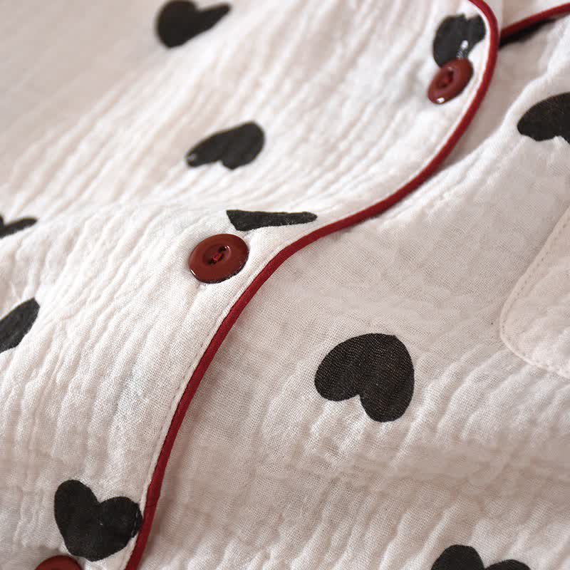 Black Heart Pure Cotton Pajama Set - image 6