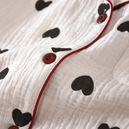 Black Heart Pure Cotton Pajama Set - image 6