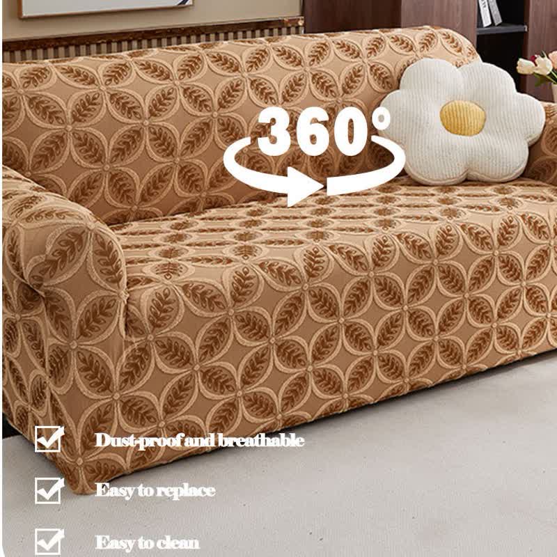 High-Stretch 3D Jacquard Couch Slipcover - image 4