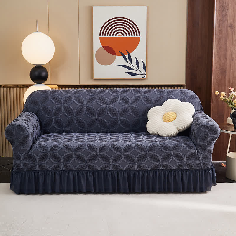 High-Stretch 3D Jacquard Couch Slipcover - Brown - All-inclusive - 4-Seater 92" - 118" - image 7