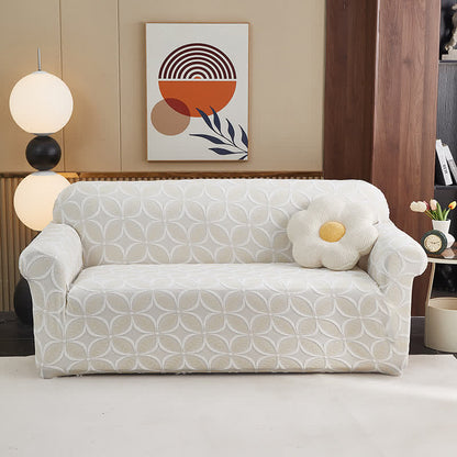 High-Stretch 3D Jacquard Couch Slipcover - Beige - All-inclusive - 4-Seater 92" - 118" - image 15