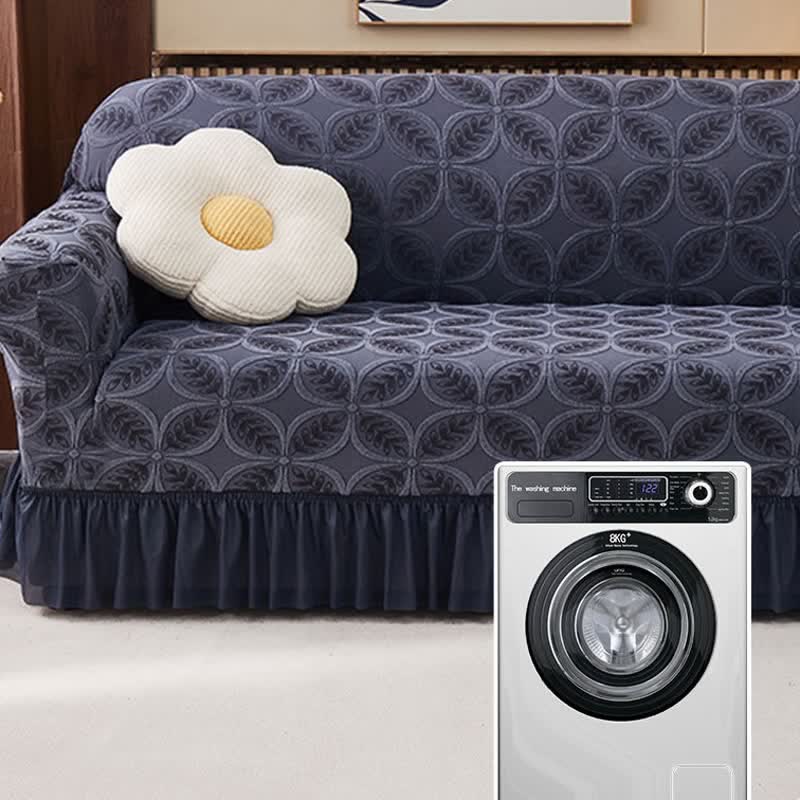 High-Stretch 3D Jacquard Couch Slipcover - image 8