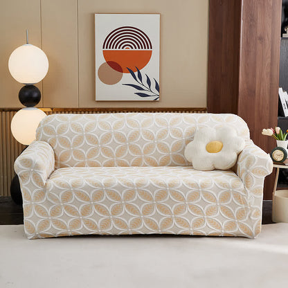 High-Stretch 3D Jacquard Couch Slipcover - Yellow - All-inclusive - 4-Seater 92" - 118" - image 13