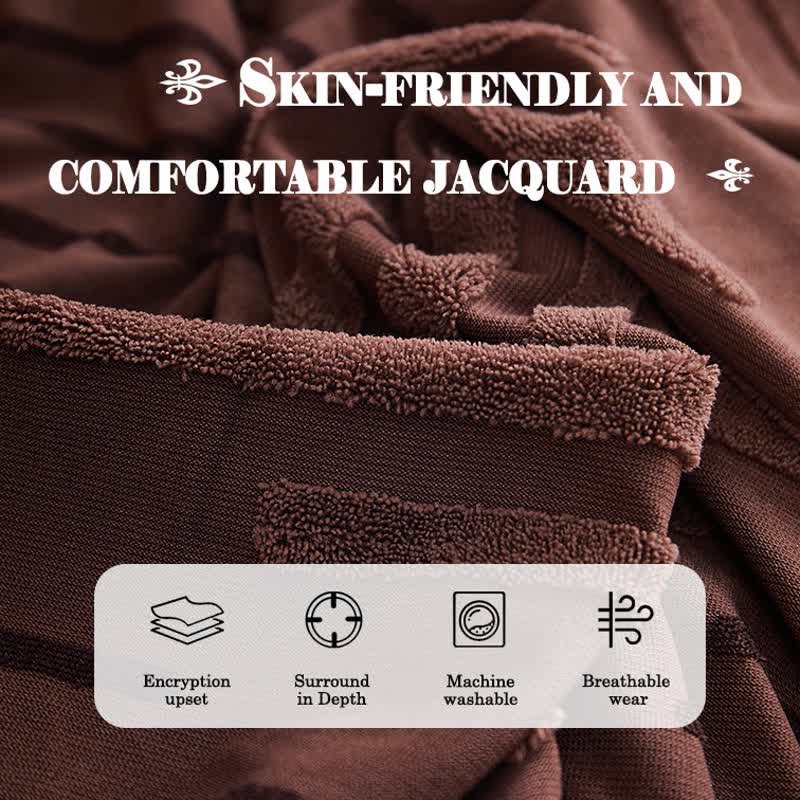 3D Jacquard Thickened Sofa Cover with Ruffled Skirt - image 4