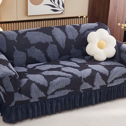 Jacquard Leaf Elastic Full-Wrap Slipcover - image 6