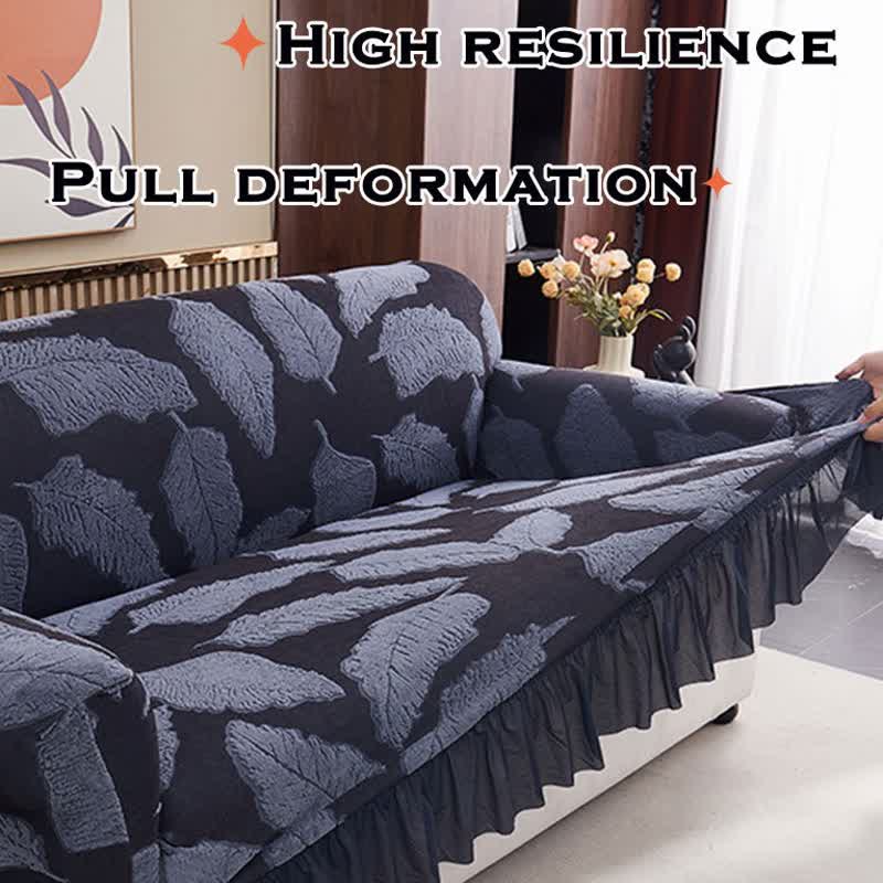 Jacquard Leaf Elastic Full-Wrap Slipcover - image 8