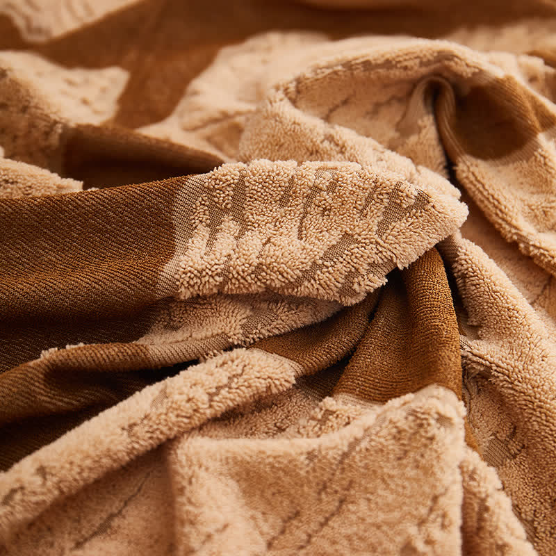 Jacquard Leaf Elastic Full-Wrap Slipcover - image 4