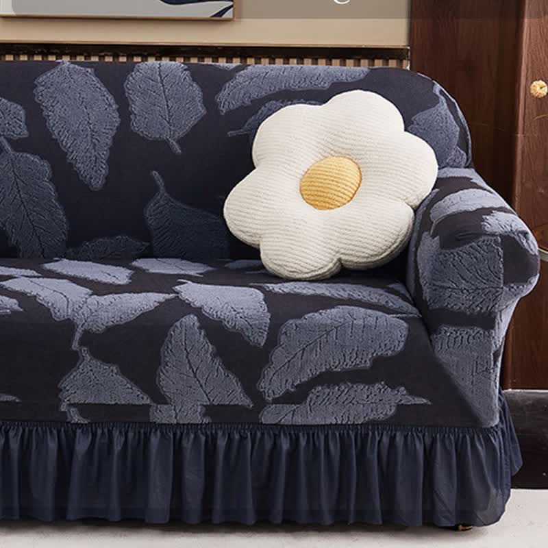 Jacquard Leaf Elastic Full-Wrap Slipcover - image 7