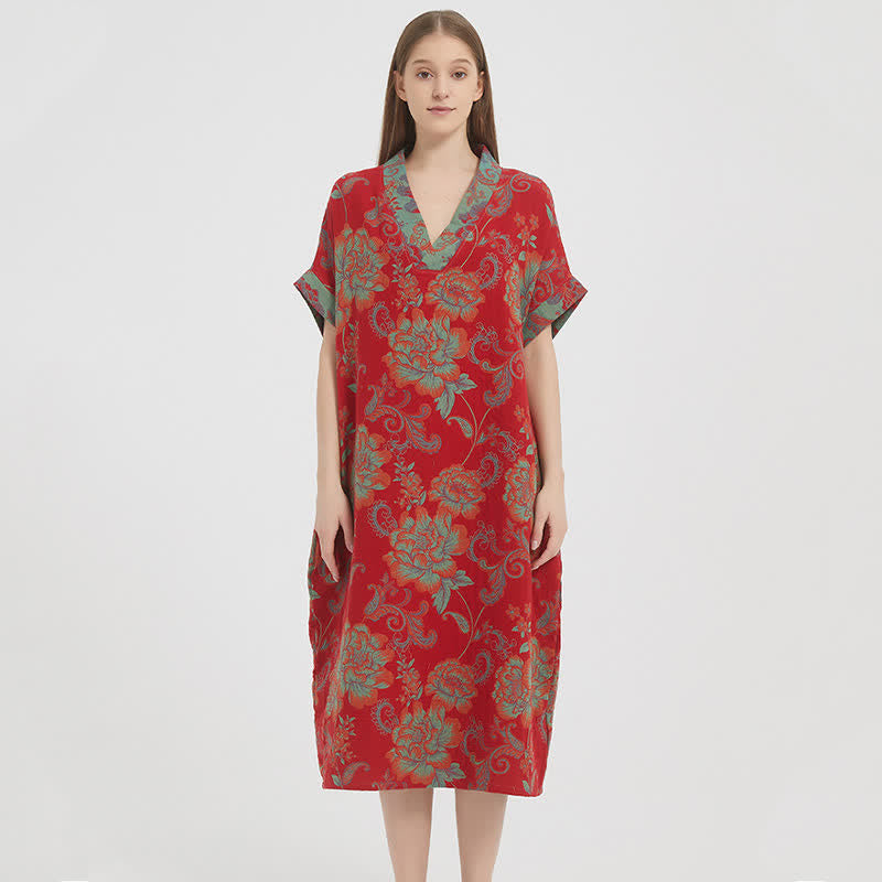 Floral Double-Layer Cotton Gauze Nightgown - image 2