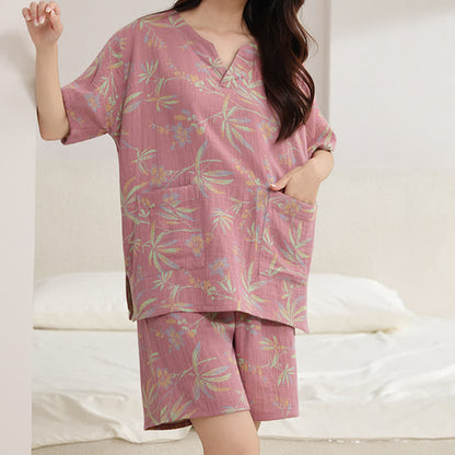 Breathable Cotton Gauze Kimono Pajama Set - image 5