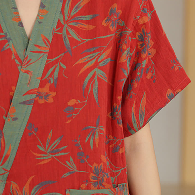 Quick-Dry Cotton Gauze Kimono Pajamas Set - image 3