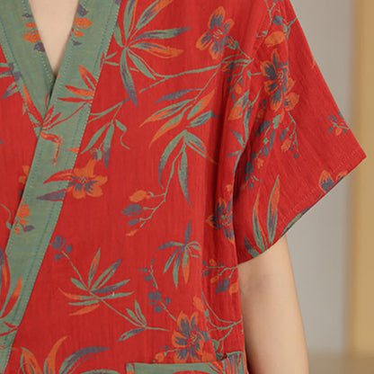Quick-Dry Cotton Gauze Kimono Pajamas Set - image 3