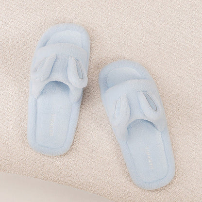 Cute Bunny Plush Open-Toe Slippers - image 6