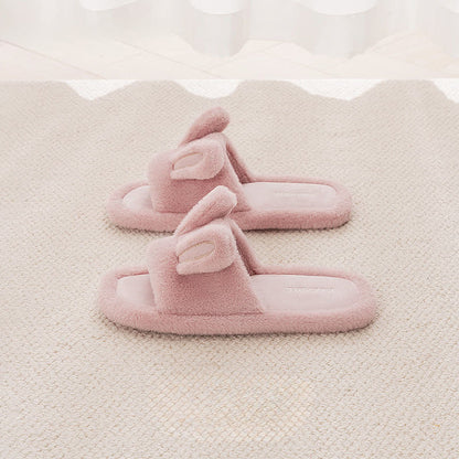 Cute Bunny Plush Open-Toe Slippers - image 10