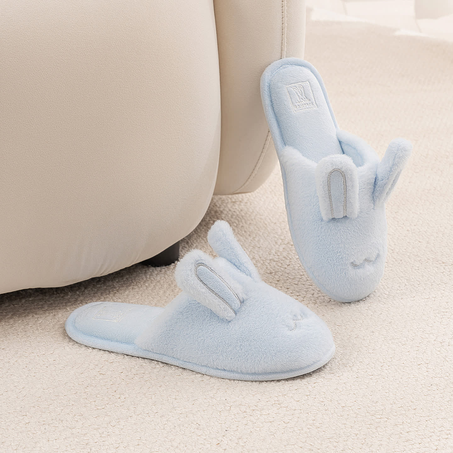 Cute Bunny Plush Closed-Toe Slippers - image 6