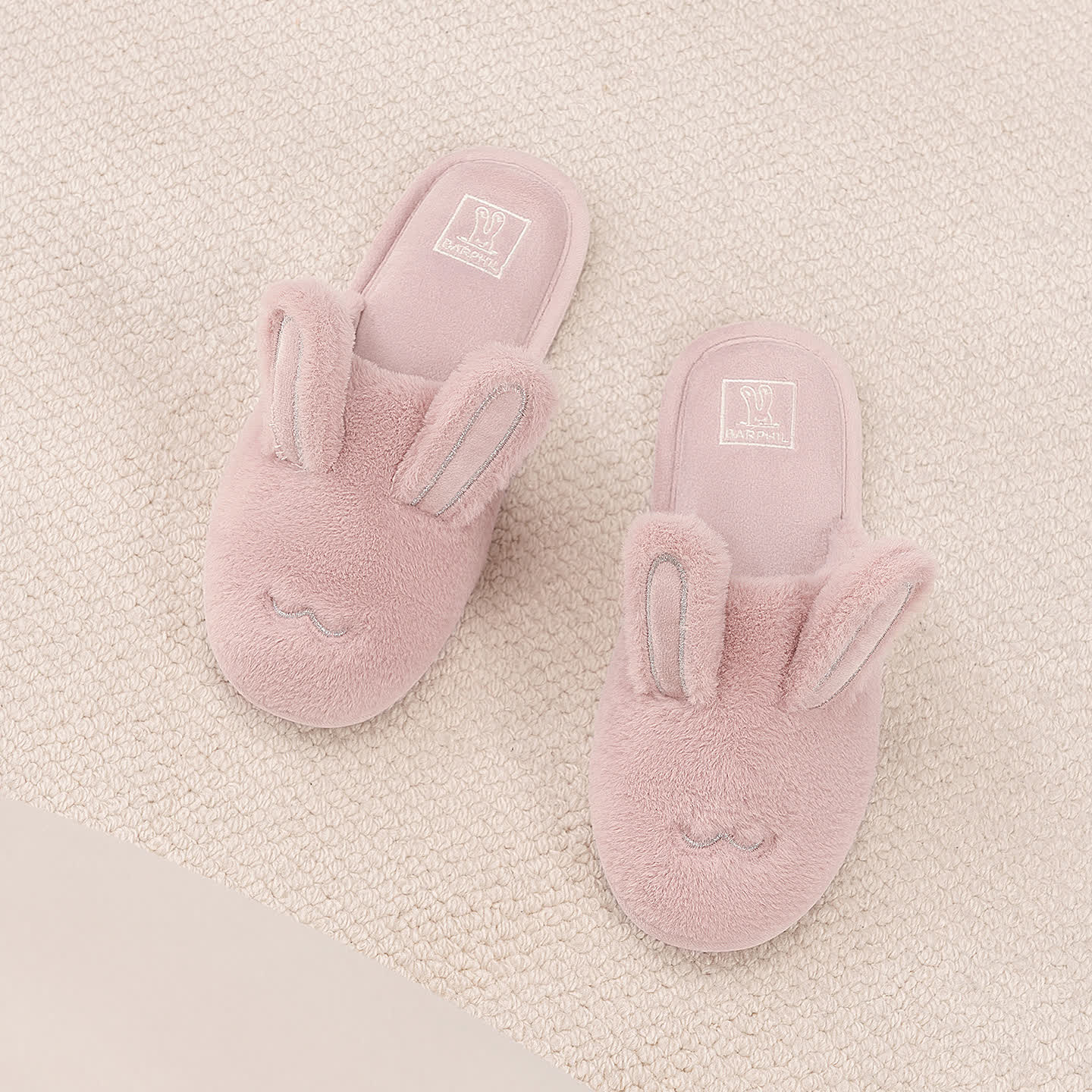 Cute Bunny Plush Closed-Toe Slippers - image 11