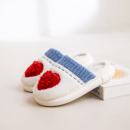 Heart Pattern Plush House Slippers - image 2