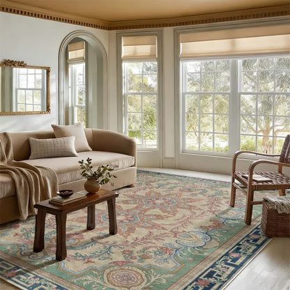 Retro Palace Style Medallion Non-slip Area Rug - image 1