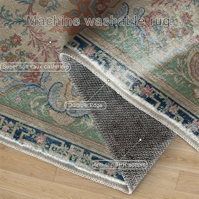 Retro Palace Style Medallion Non-slip Area Rug - image 6