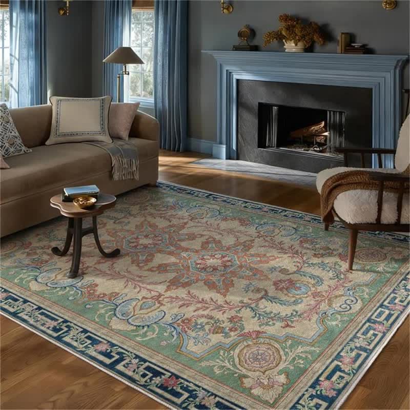 Retro Palace Style Medallion Non-slip Area Rug - image 2