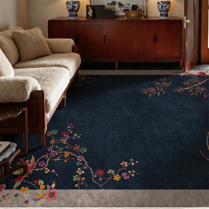 Oriental Chinoiserie Floral Non-slip Area Rug - image 2