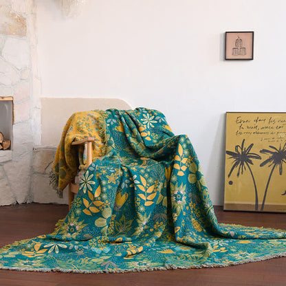 Reversible Floral & Butterfly Cotton Gauze Quilt - image 5