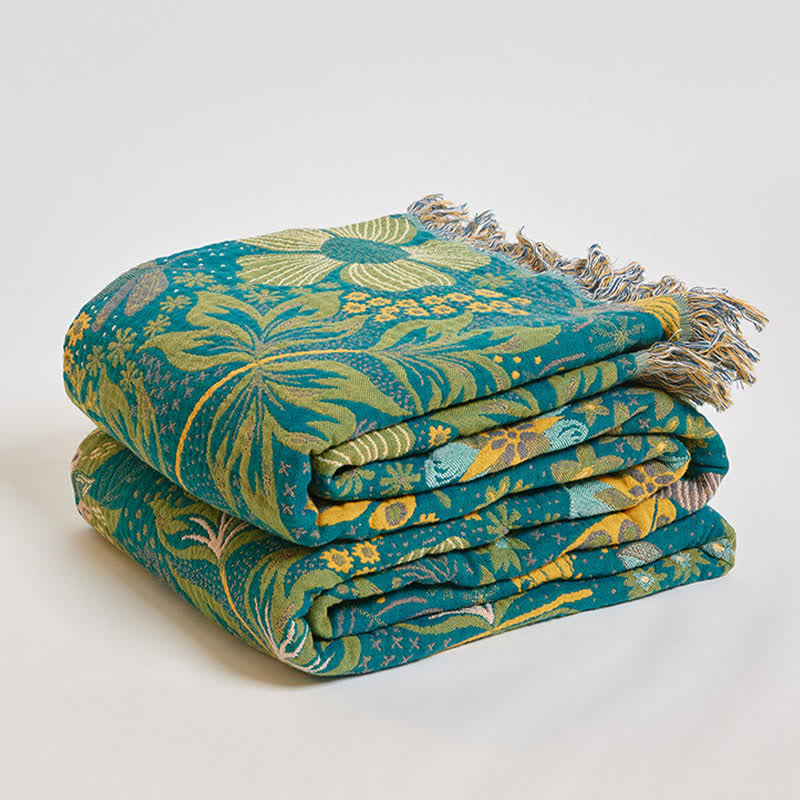 Reversible Floral & Butterfly Cotton Gauze Quilt - image 4