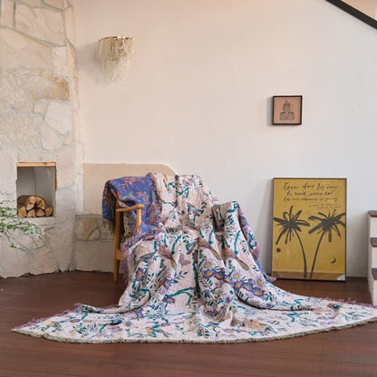 Bird on Branch Cotton Gauze Quilt - image 7