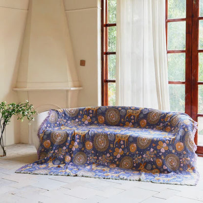 Reversible Floral Deer Cotton Gauze Quilt - image 7