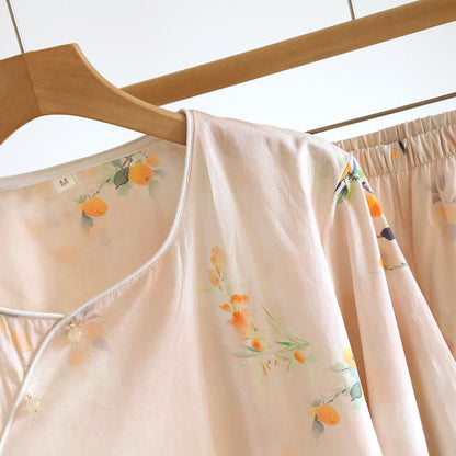 Oriental Yellow Berry Cotton Loungewear Set - image 3