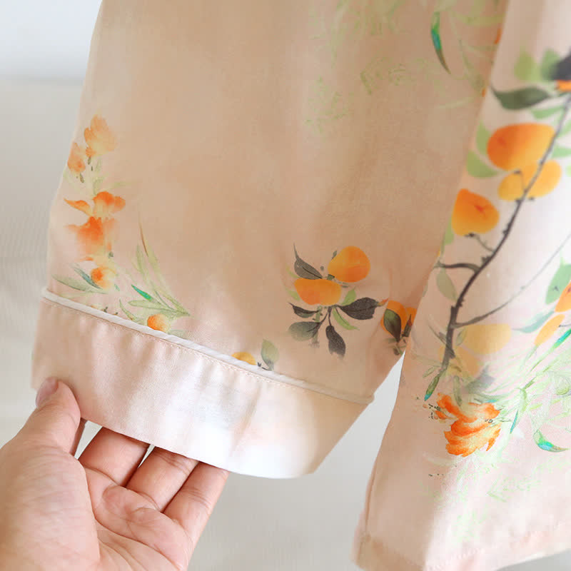 Oriental Yellow Berry Cotton Loungewear Set - image 6