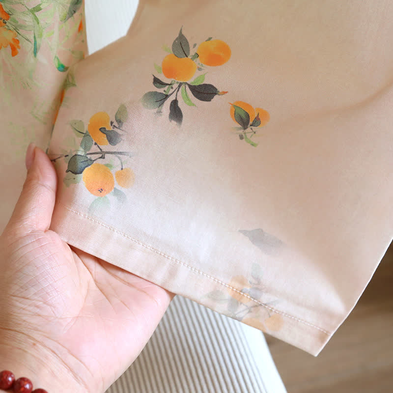 Oriental Yellow Berry Cotton Loungewear Set - image 7