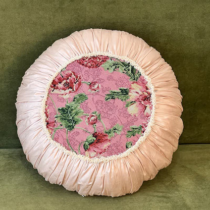 Floral Throw Pillow with Ruffled Edge - image 10