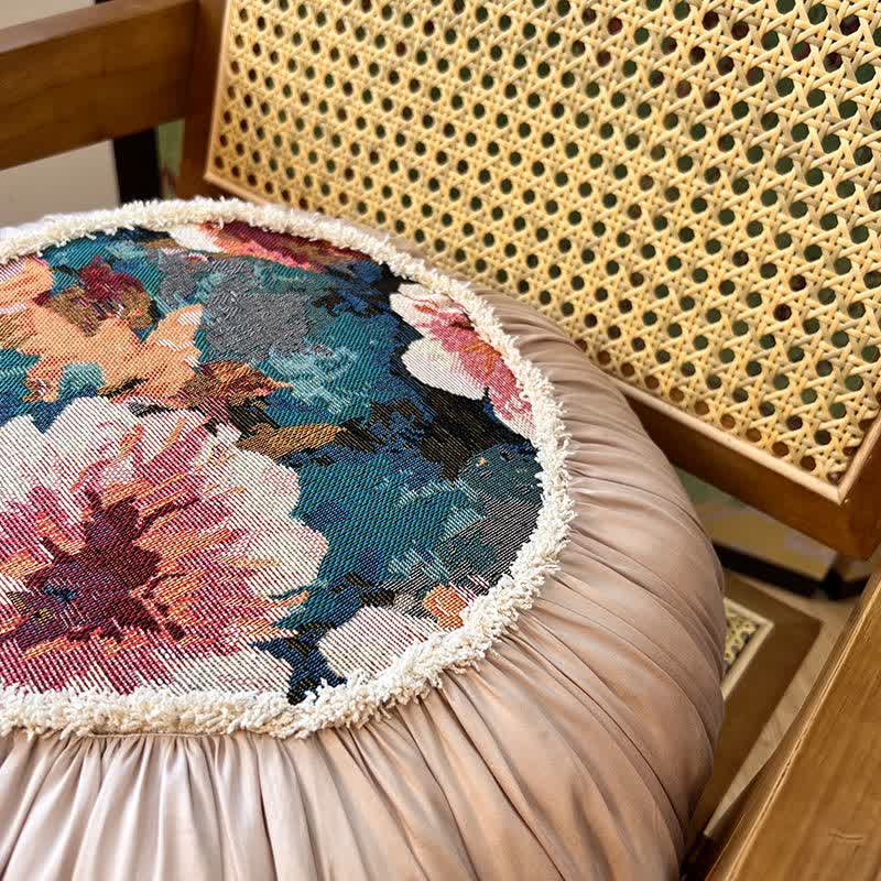 Poppy Floral Throw Pillow with Ruffled Edge - image 12