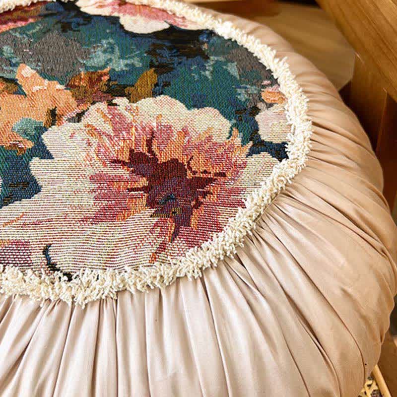 Poppy Floral Throw Pillow with Ruffled Edge - image 13
