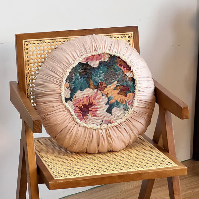 Poppy Floral Throw Pillow with Ruffled Edge - image 11