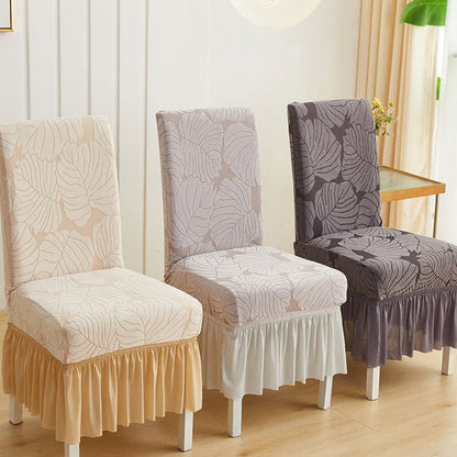 Jacquard Leaf Parsons Chair Slipcover - image 2