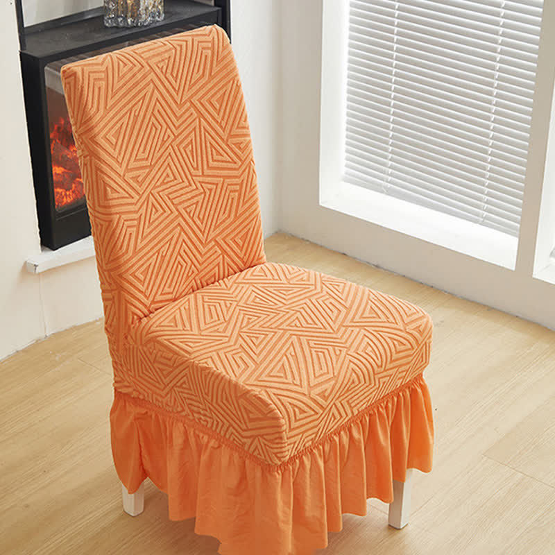 Geometric Elastic Stretch Dining Chair Cover - image 5