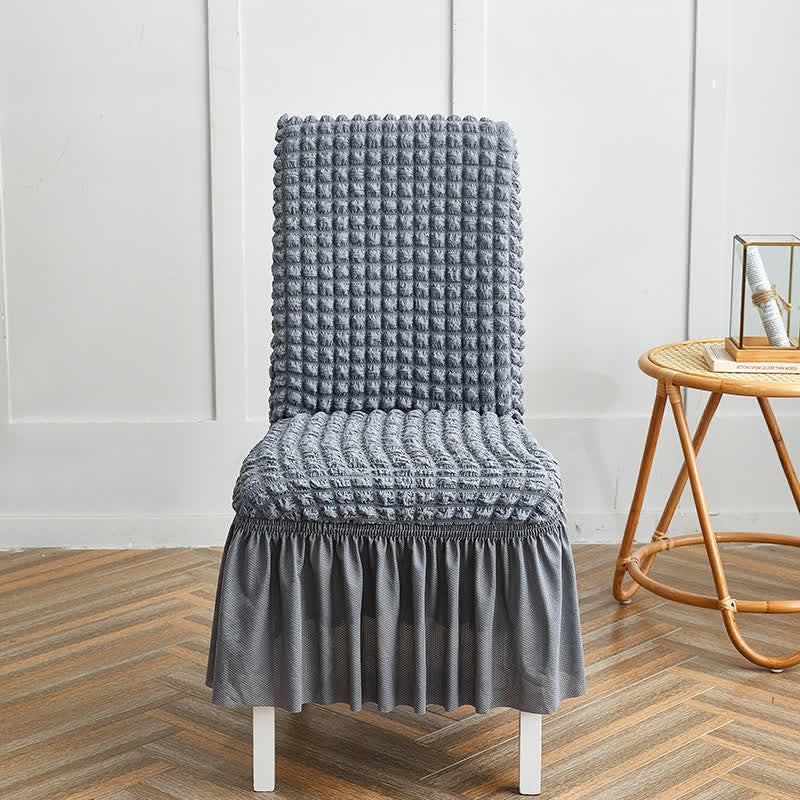 Seersucker Stretch Chair Cover with Ruffle Skirt - image 18
