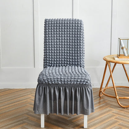 Seersucker Stretch Chair Cover with Ruffle Skirt - image 18